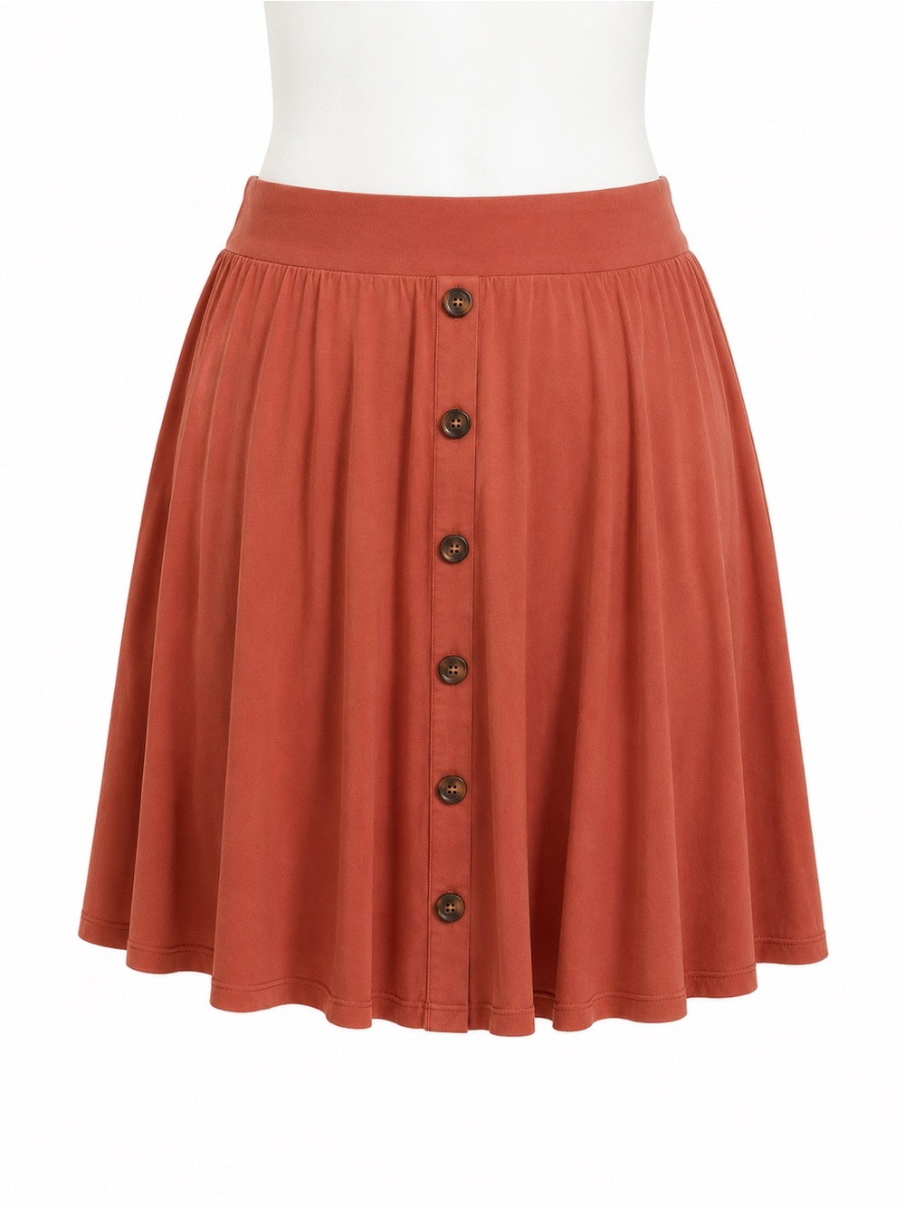 Size 1X Torrid Mini Super Soft Button-Up Skirt Women’s Rust Orange Plus Size
